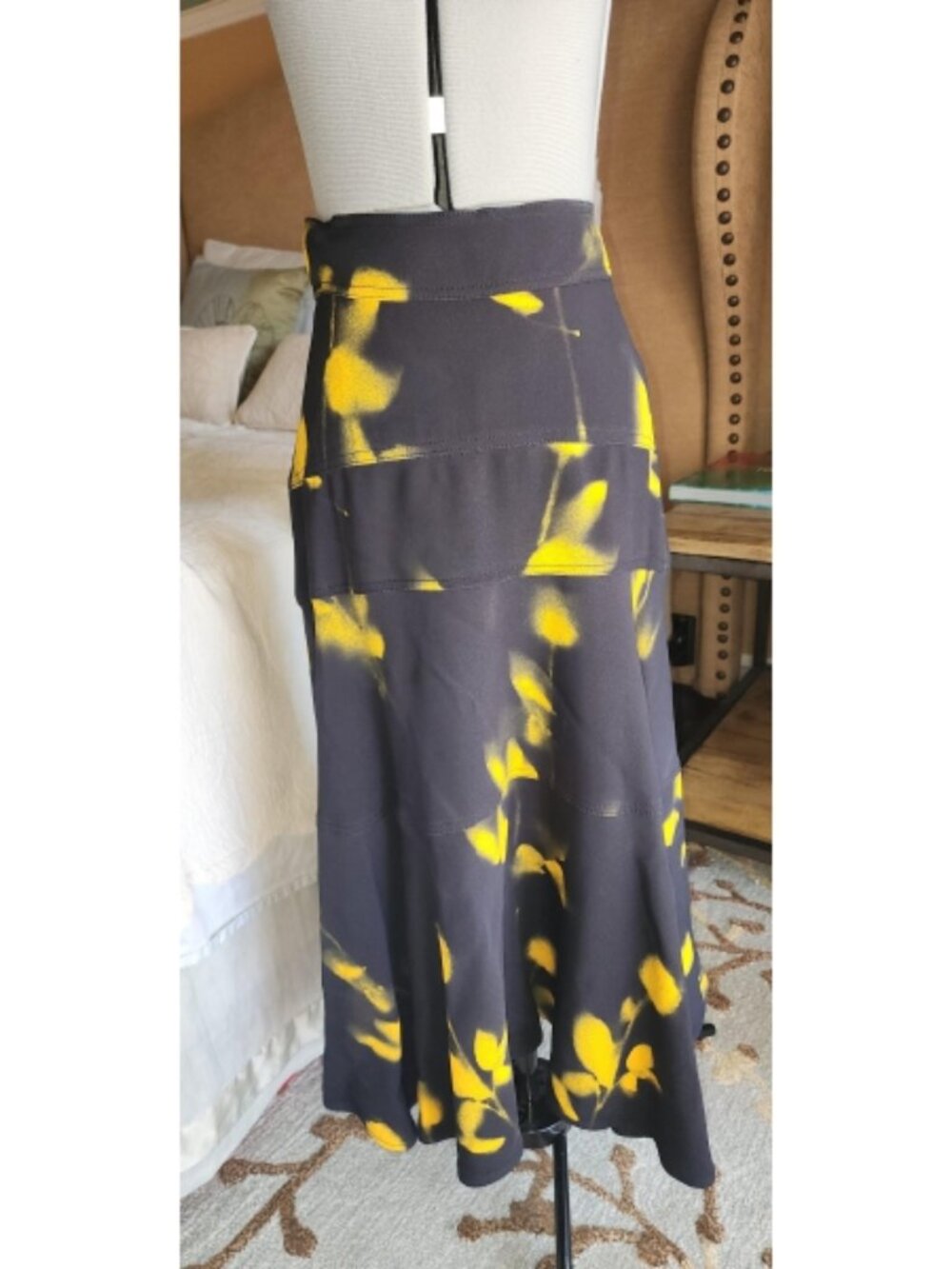 Barney's New York Proenza Schouler Printed Cady Stretch Skirt Viscose NWT 2